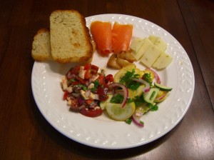 Summer salad plate